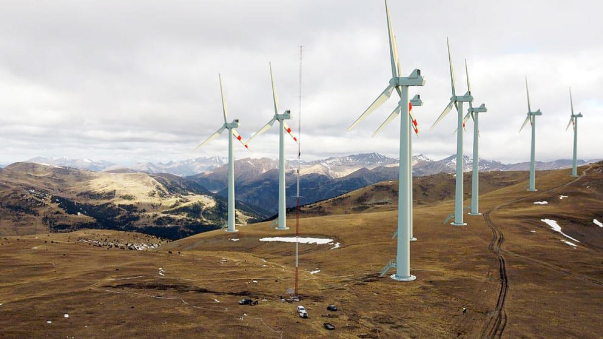 Imatge virtual del parc eòlic del Maià