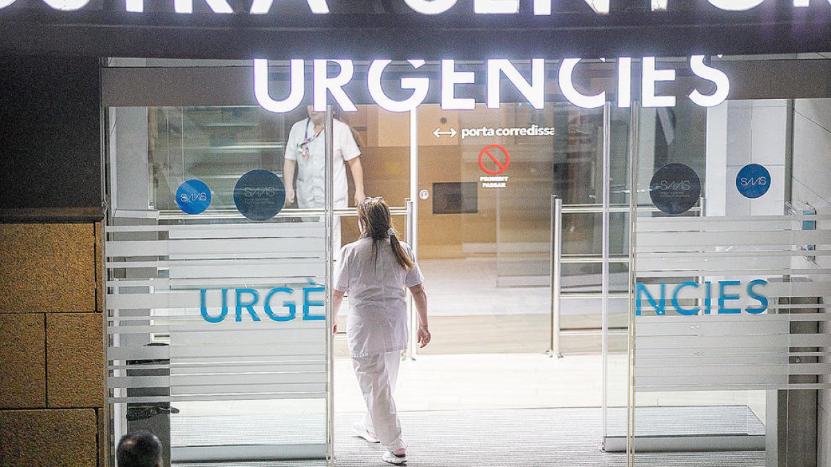 L'entrada al servei d'urgències de l'hospital.