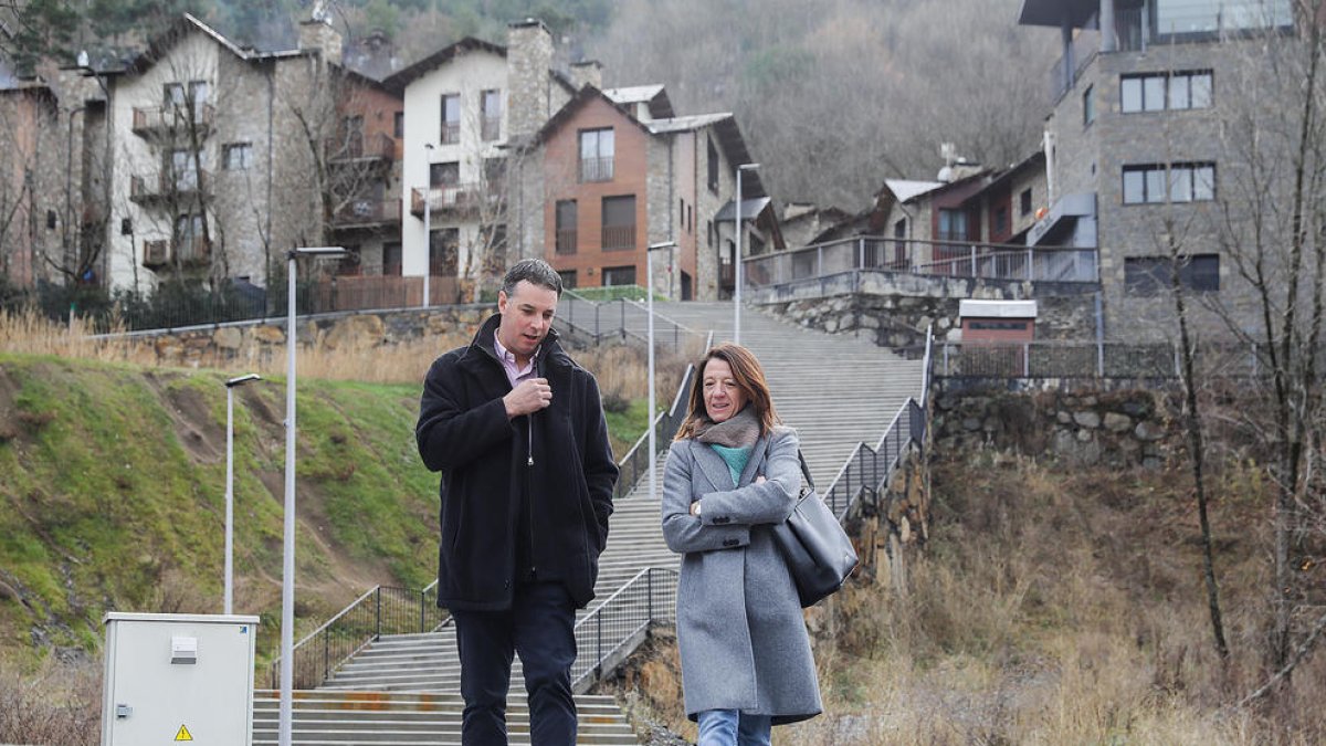 Els cònsols electes d'Ordino, Maria del Mar Coma i Eduard Betriu.