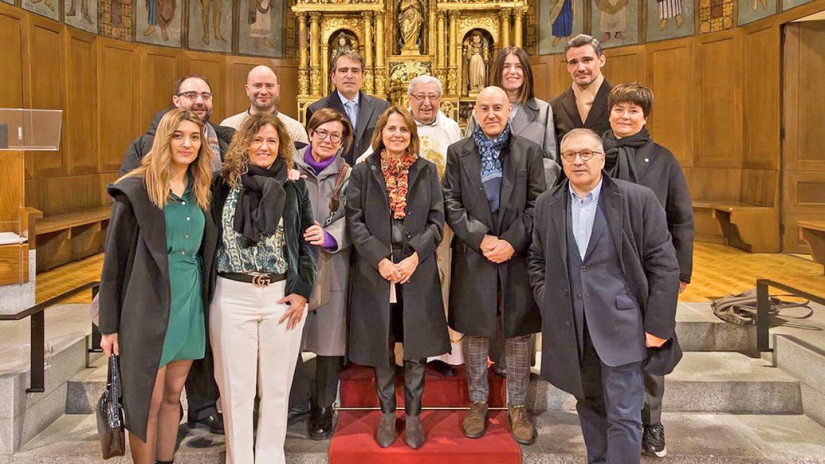 L'equip de govern a la missa.