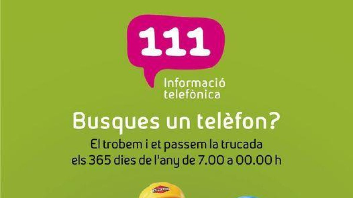 El 111 ofereix informació telefònica nacional i internacional