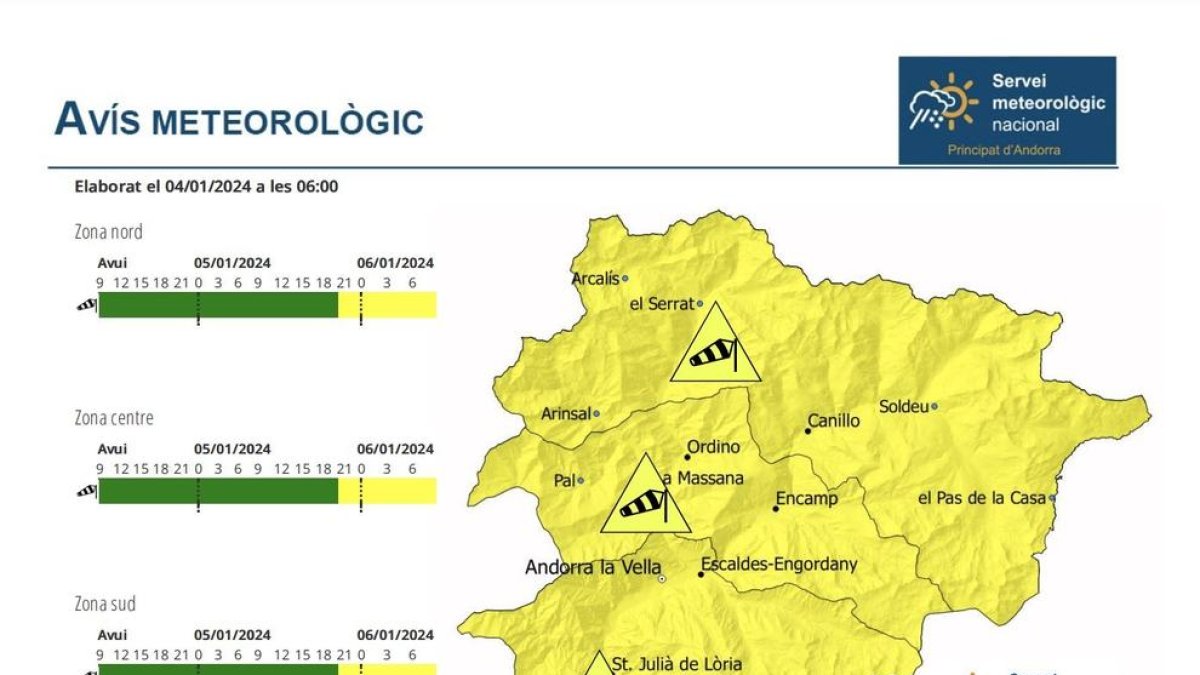 El vent fort arribarà demà a la nit