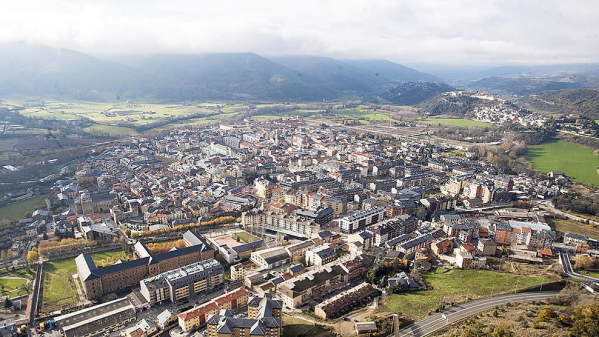 Imatge aèria de la Seu d'Urgell.