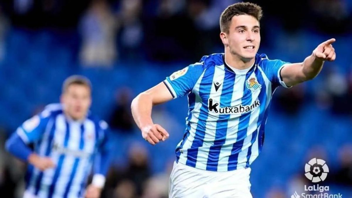 El davanter Jon Karrikaburu en un partit