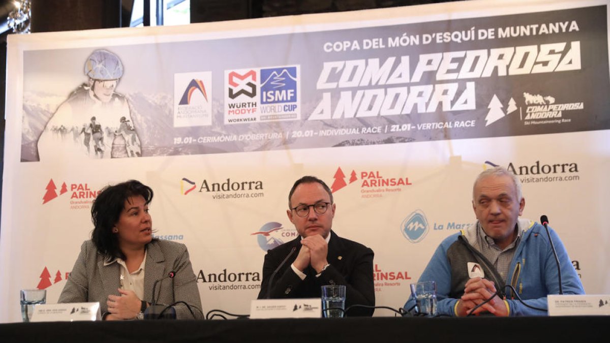 Espot durant la presentació de la Copa del Món d'Esquí