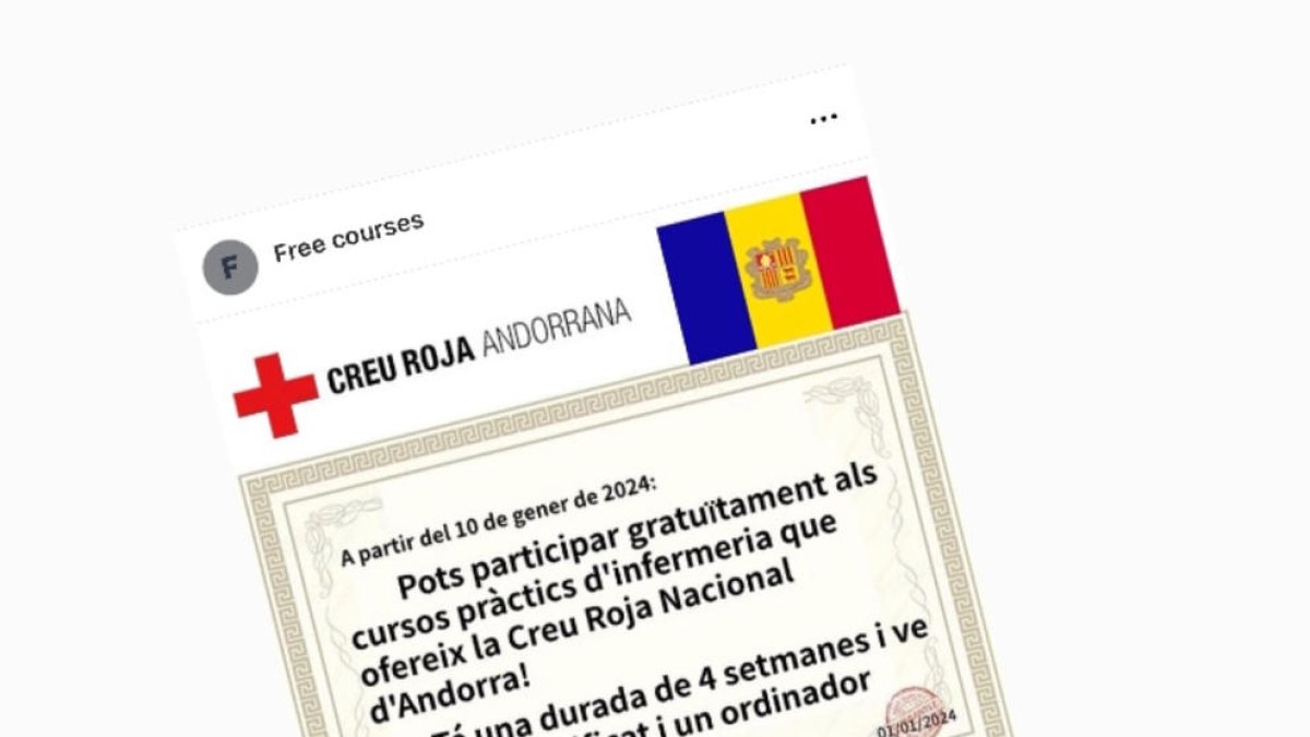 Anunci fals de Creu Roja