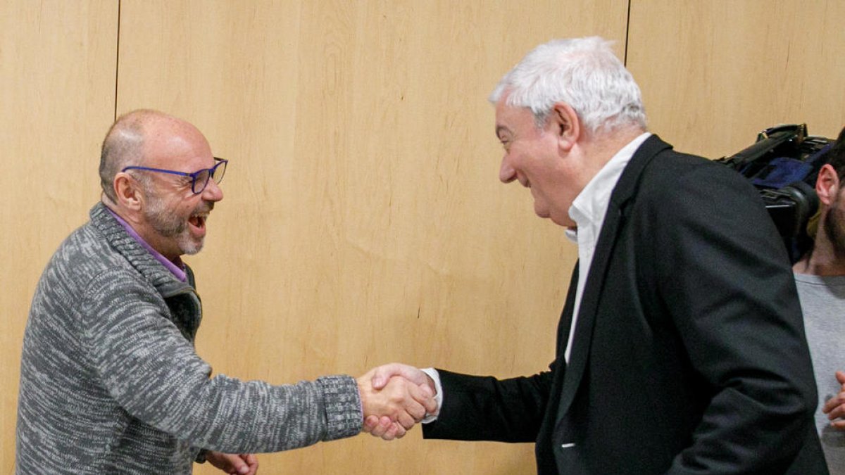 Ubach i el president de la patronal.
