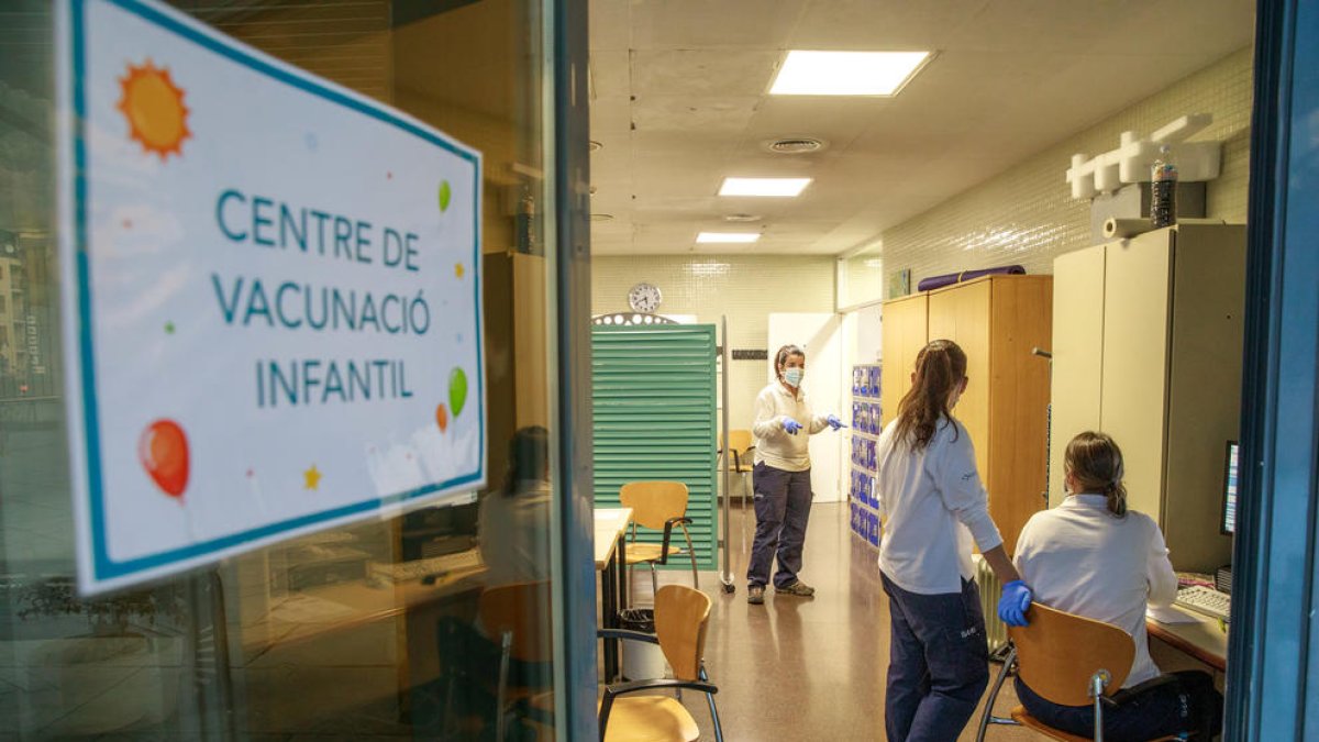 Un centre de vacunació.