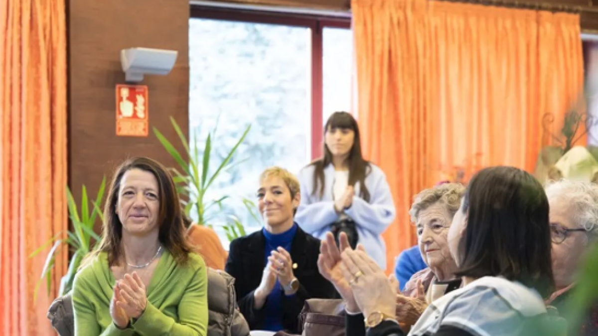 Maria del Mar Coma a la cantada de nadales d'aquest matí