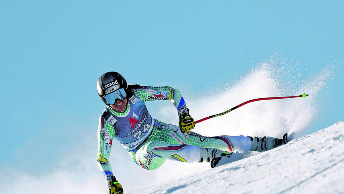 Cande Moreno, al descens d'ahir.