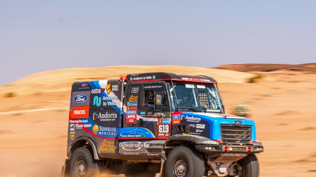 Albert Llovera durant l'etapa d'ahir.