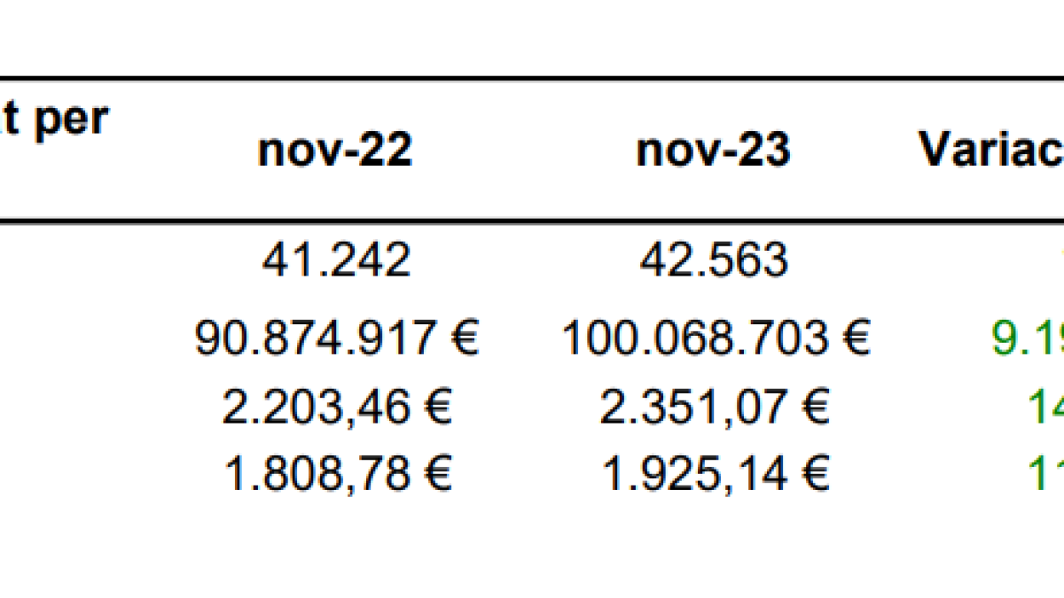 Taula de dades dels salaris de novembre