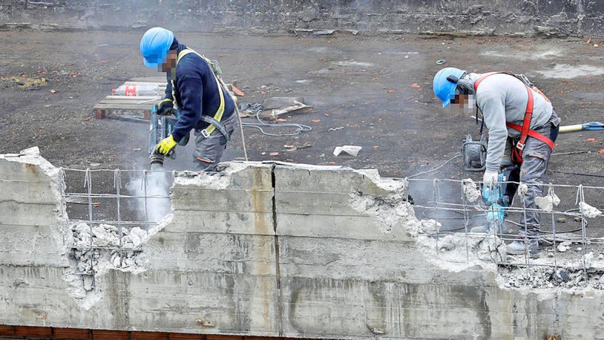 Treballadors de la construcció.