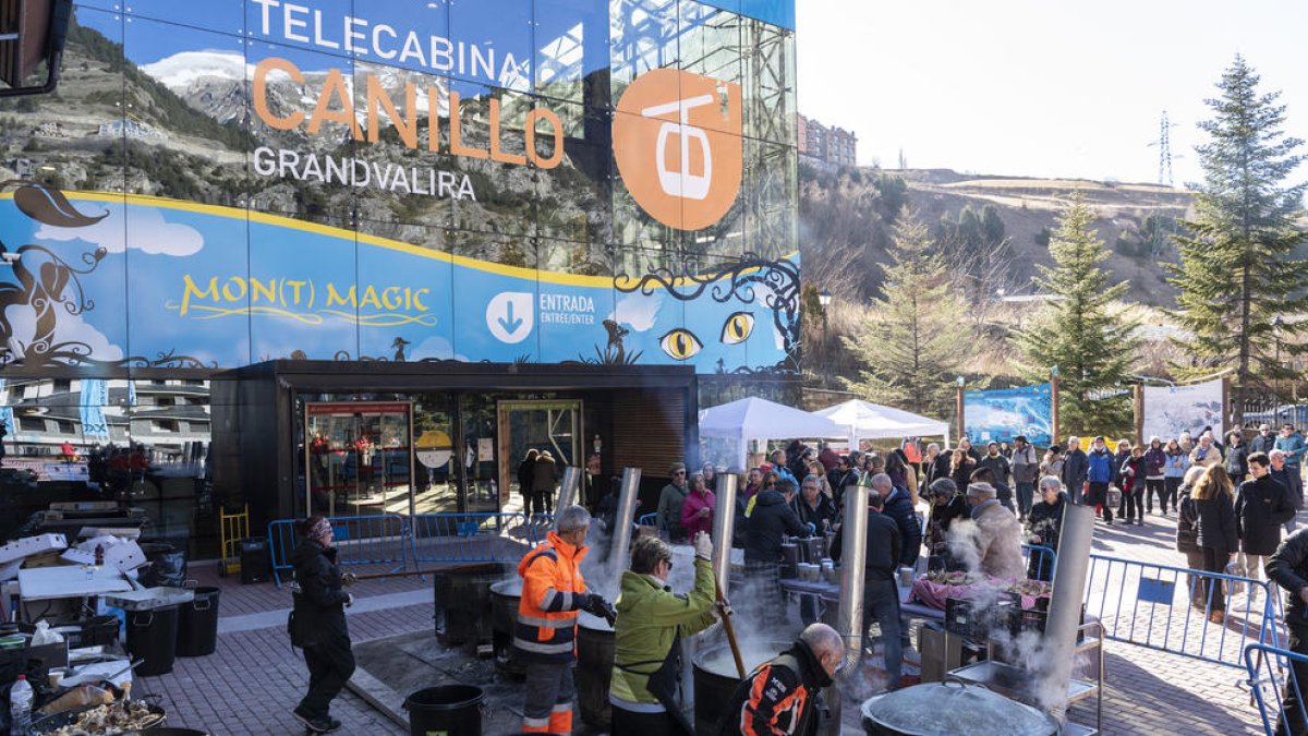 Una celebració anterior de la festa de Sant Antoni a Canillo.