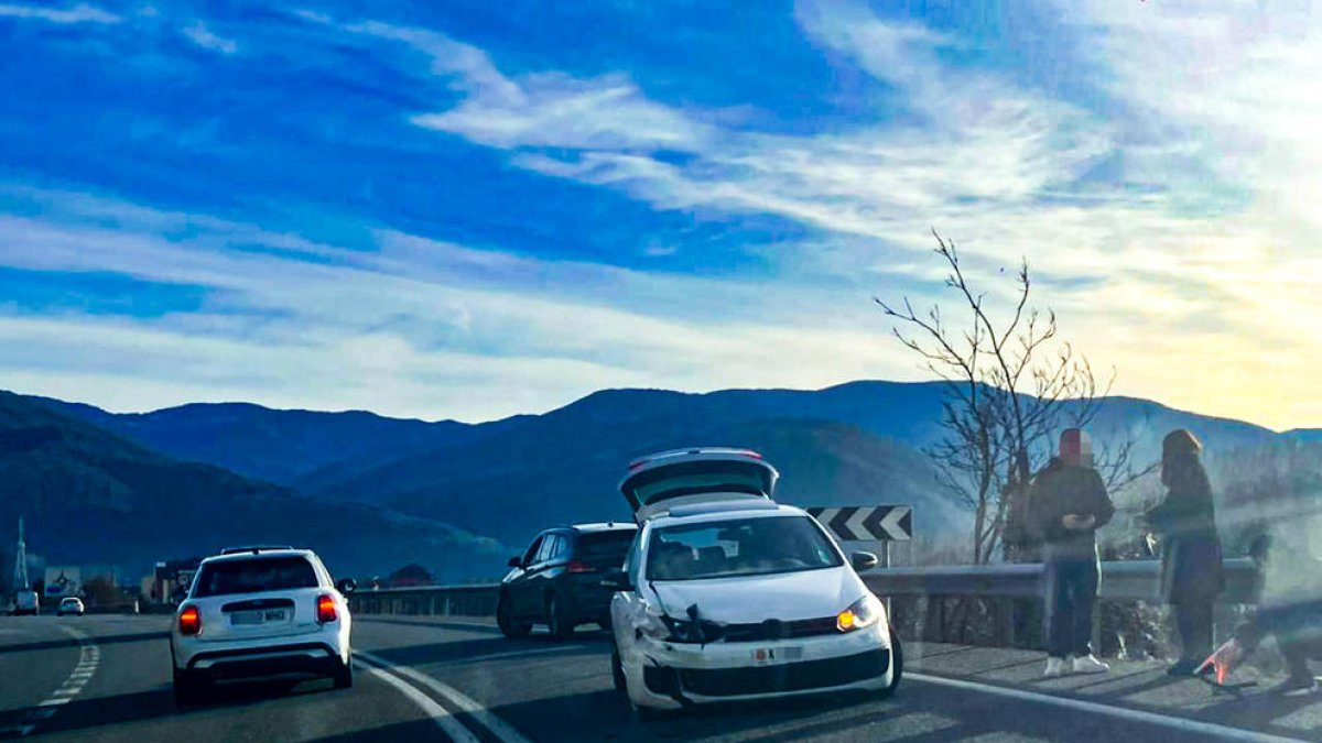 El vehicle accidentat aquesta tarda a l'N-145