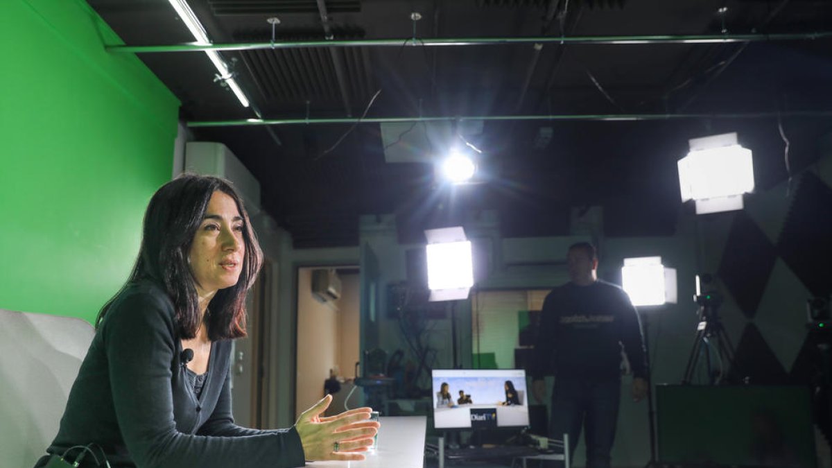 Sònia Palau durant l'entrevista al Diari TV.
