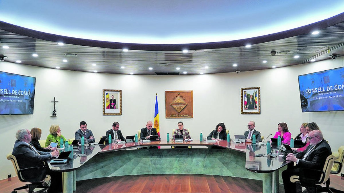 Sessió del consell de comú d'Encamp d'ahir.