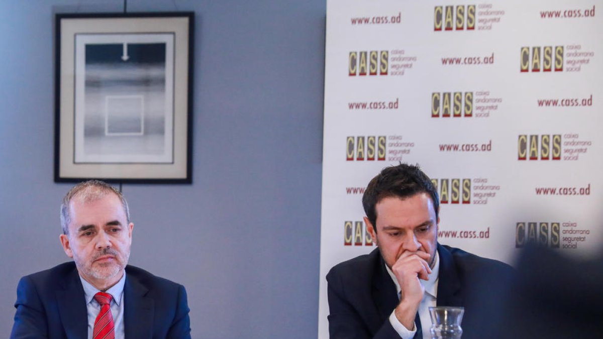 Roda de premsa d'ahir a l'edifici de la CASS.