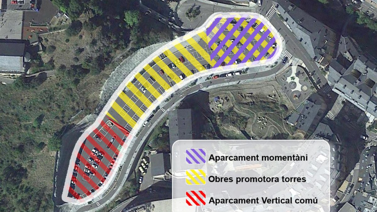 Vista aèria de la zona on es construiran les torres.