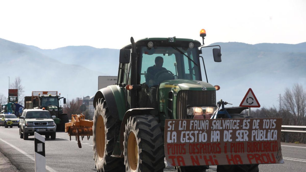 Tractor en una protesta recent.