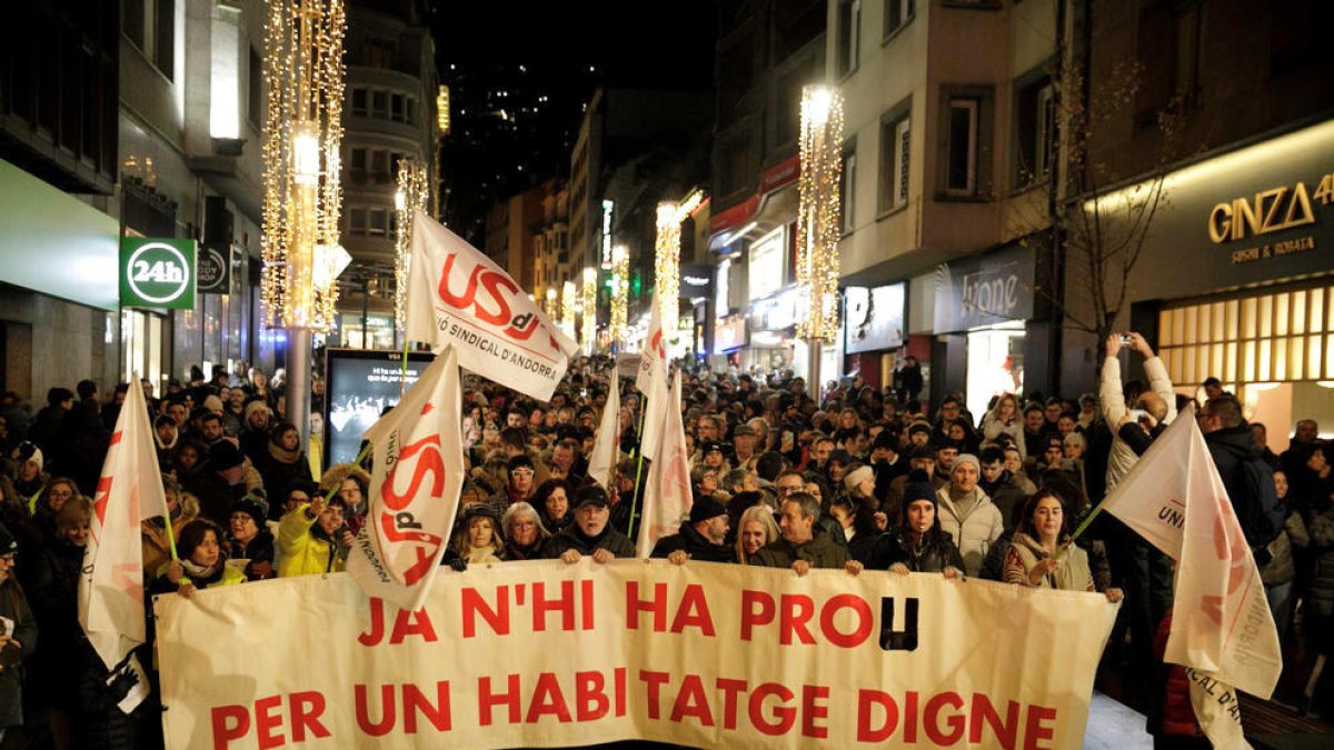 Manifestació per l'habitatge digne el desembre passat.