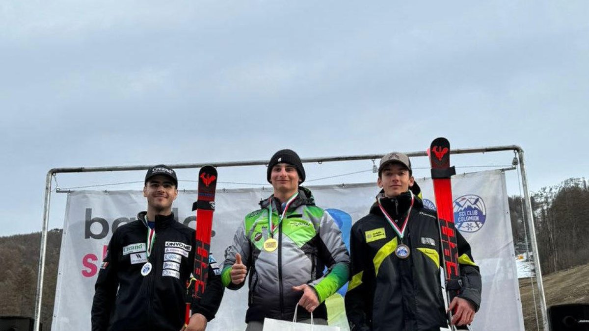 Àlex Rius i Àlvar Calvo al podi de Bardonecchia.