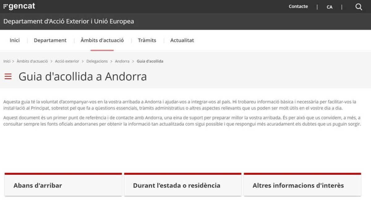 Guia d'acollida a Andorra