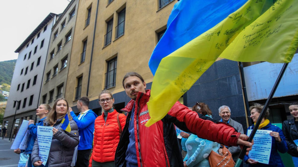 Un grup de refugiats ucraïnessos.