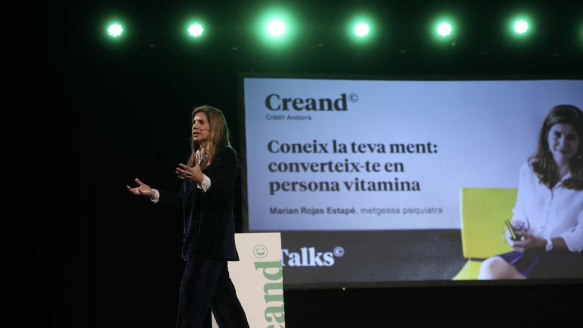 Marian Rojas-Estapé en la conferència celebrada l’any passat a Andorra on va presentar l’anterior llibre.