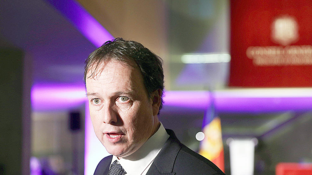 Víctor Correas, abans de la conferència que va oferir al Consell.