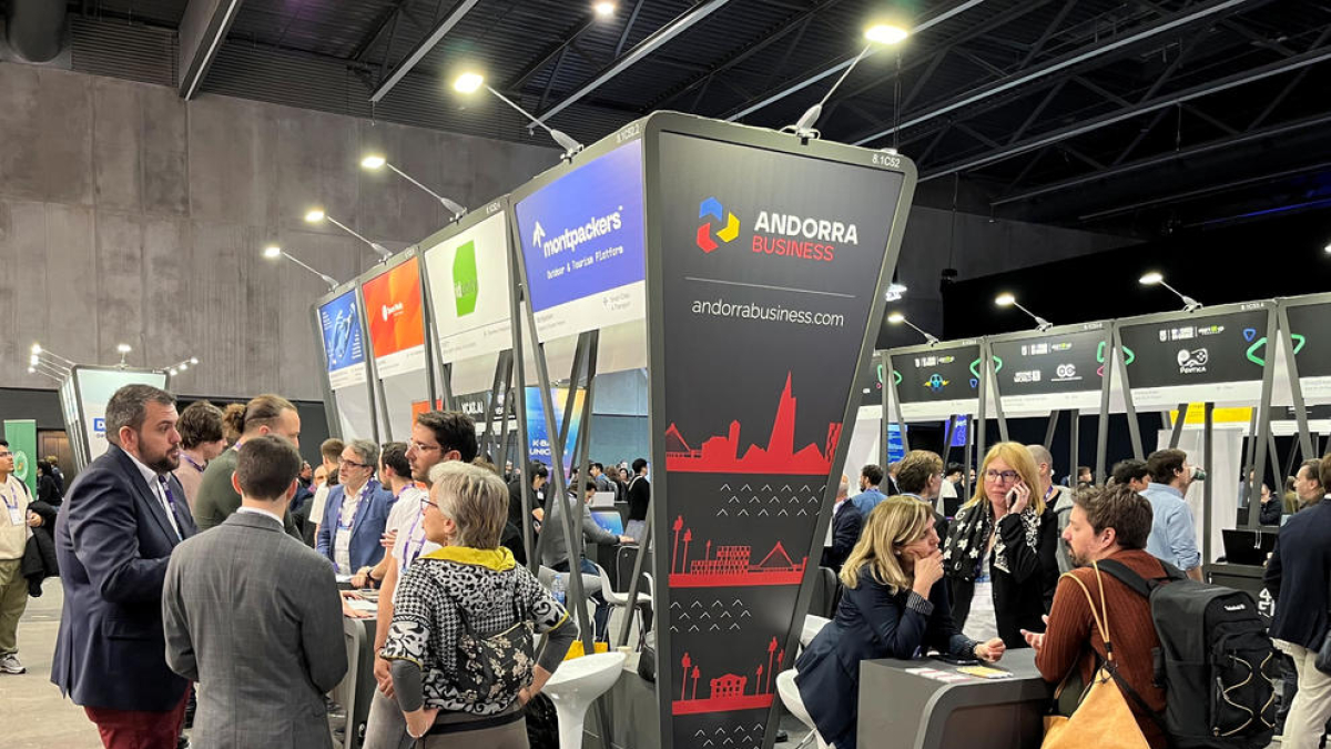 L'estand d'Andorra Business acull vuit empreses andorranes que presenten projectes al 4YFN