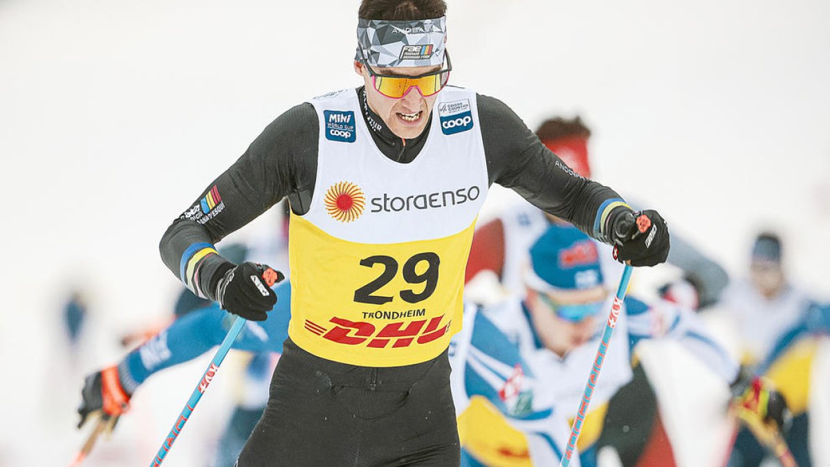 Irineu Esteve, a la Copa del Món de Trondheim (Noruega).