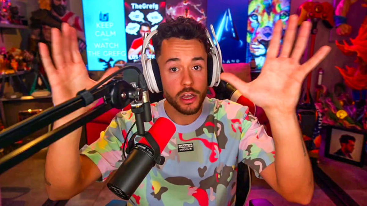 Un moment del directe d'ahir del youtuber TheGrefg.