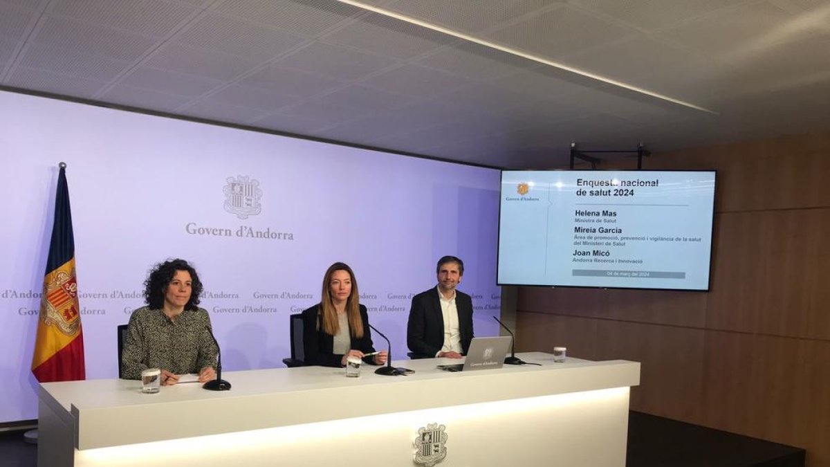 Helena Mas en la presentació de l'enquesta de salut