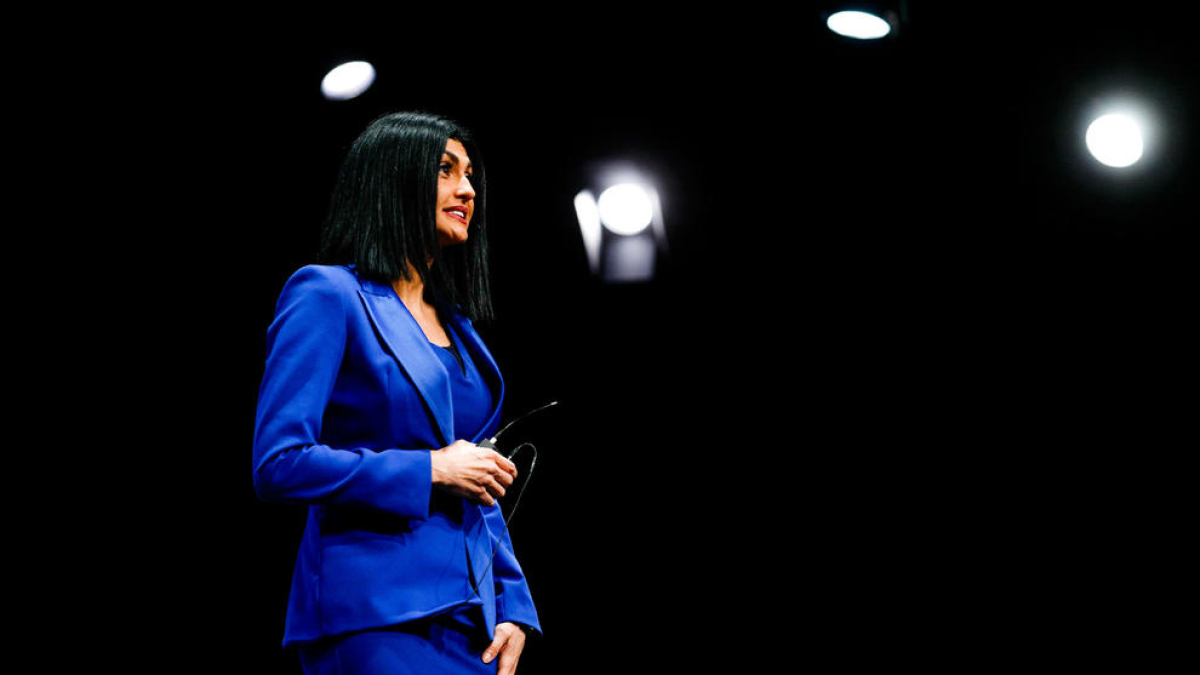 Montaner en un acte del seu partit