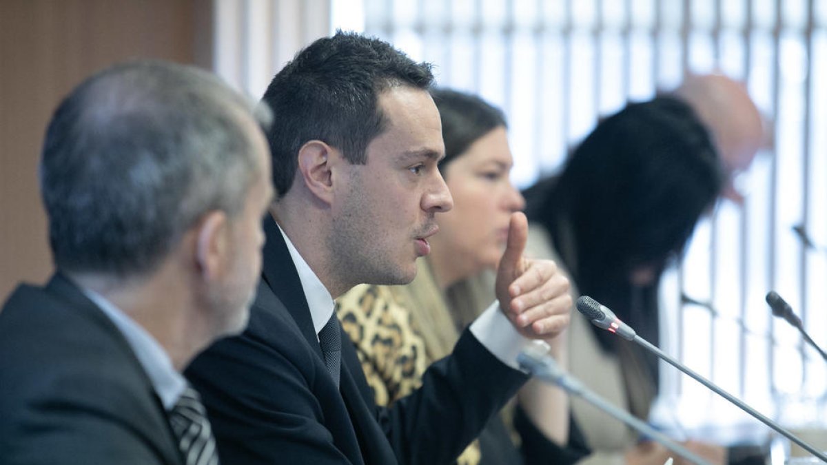 El president de la CASS, Marc Galabert, en la compareixença al Consell