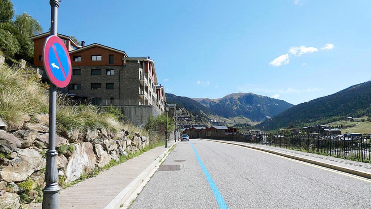 Zona blava a Ransol, en una imatge d'arxiu.