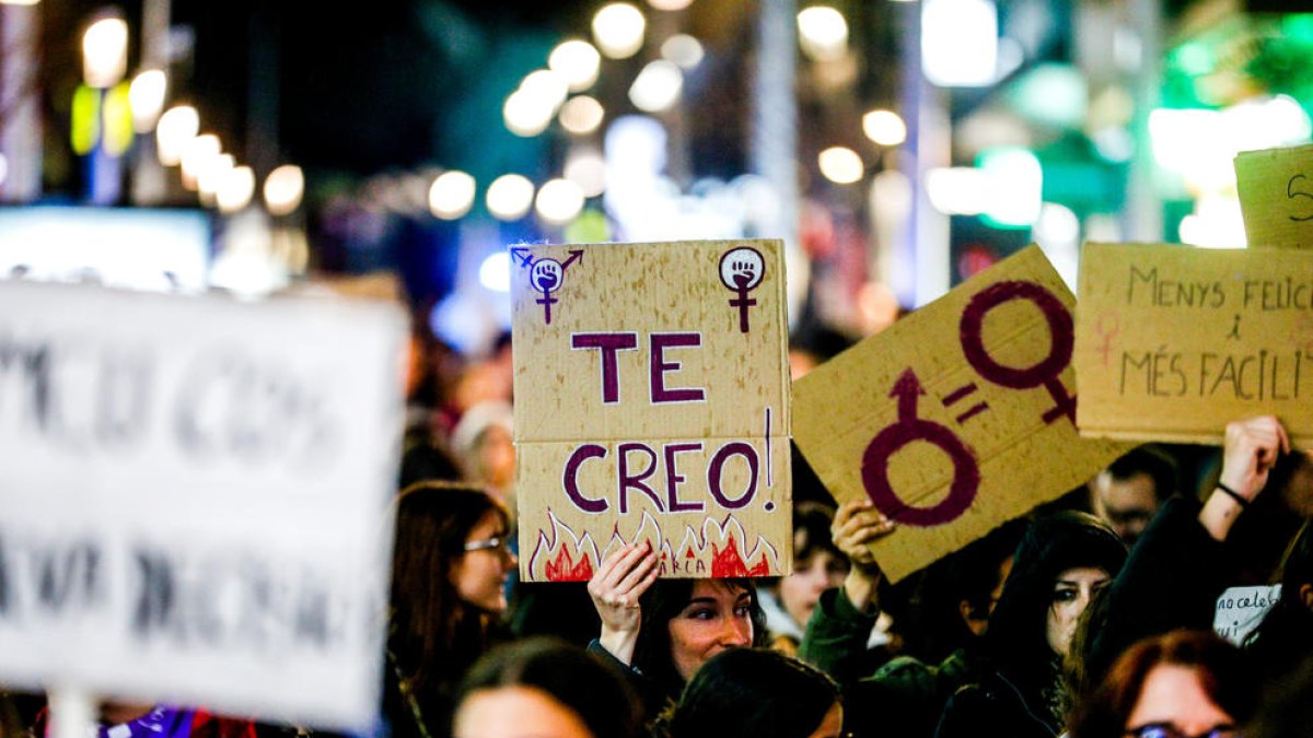 La manifestació d'Acció Feminista, l'any passat.