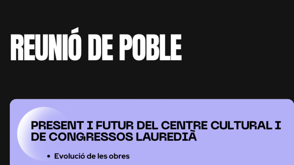 Anunci de la reunió de poble