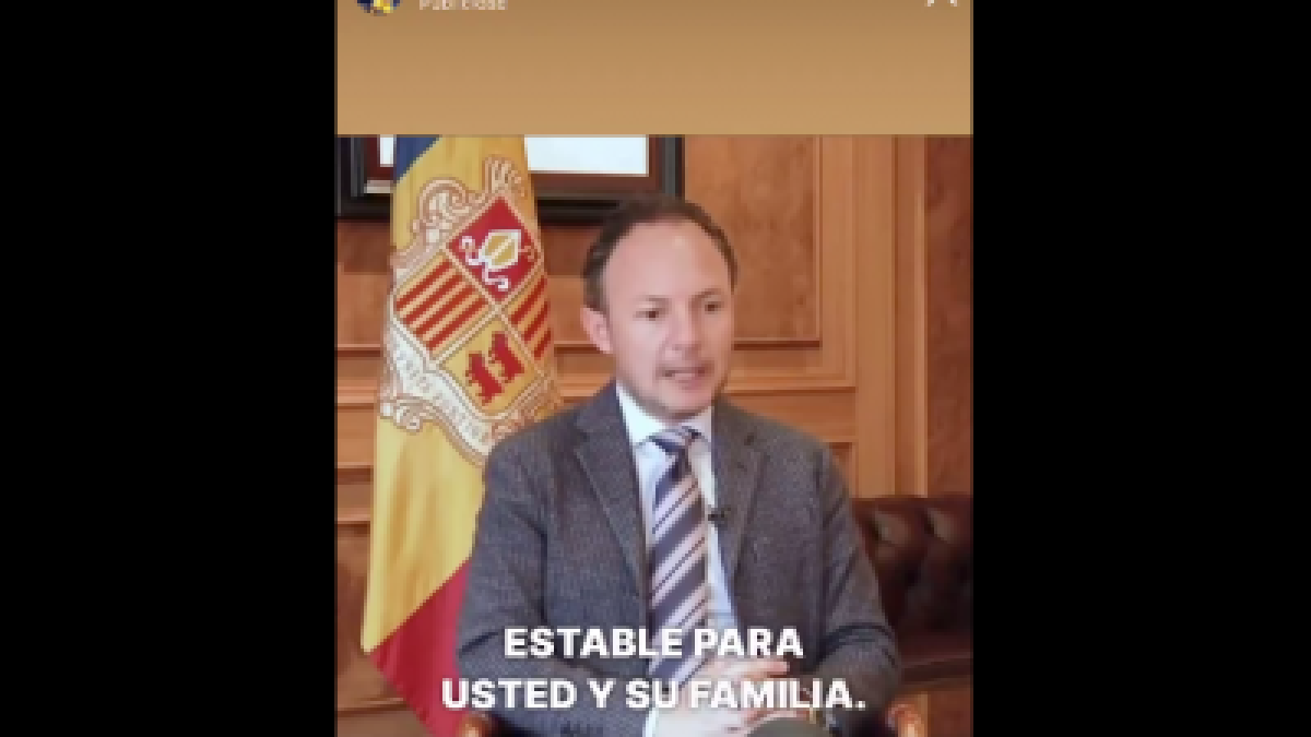 Un frame del vídeo que suplanta la identitat del cap de Govern, Xavier Espot.