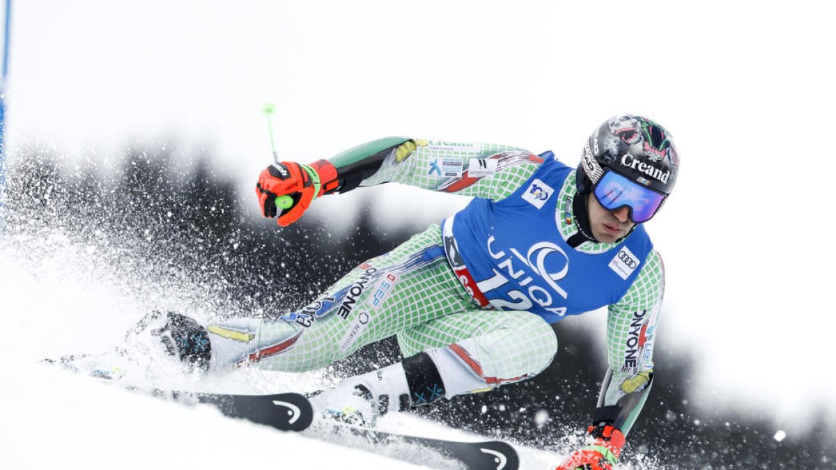 Verdú, a les finals de la Copa del Món celebrades a Saalbach dissabte passat.
