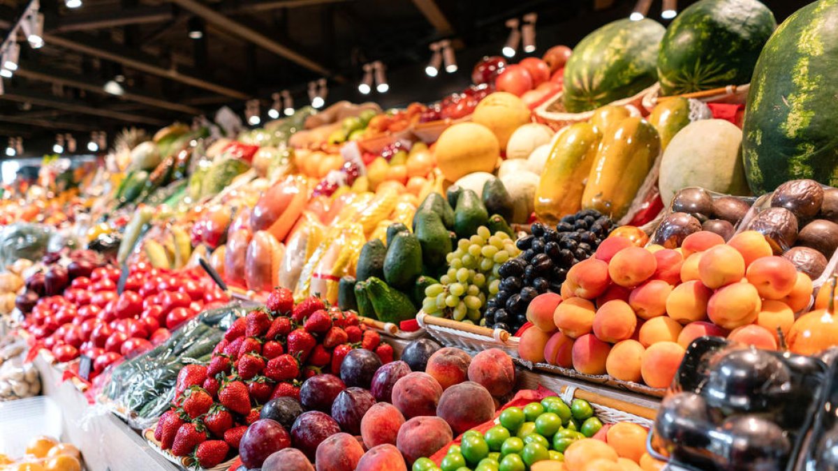 Espai de la fruita en un supermercat