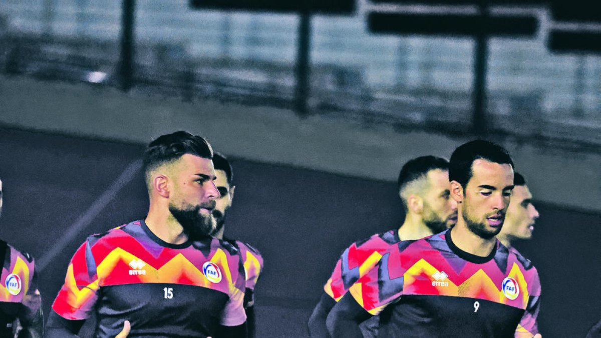 Entrenament de la selecció a Algèria.