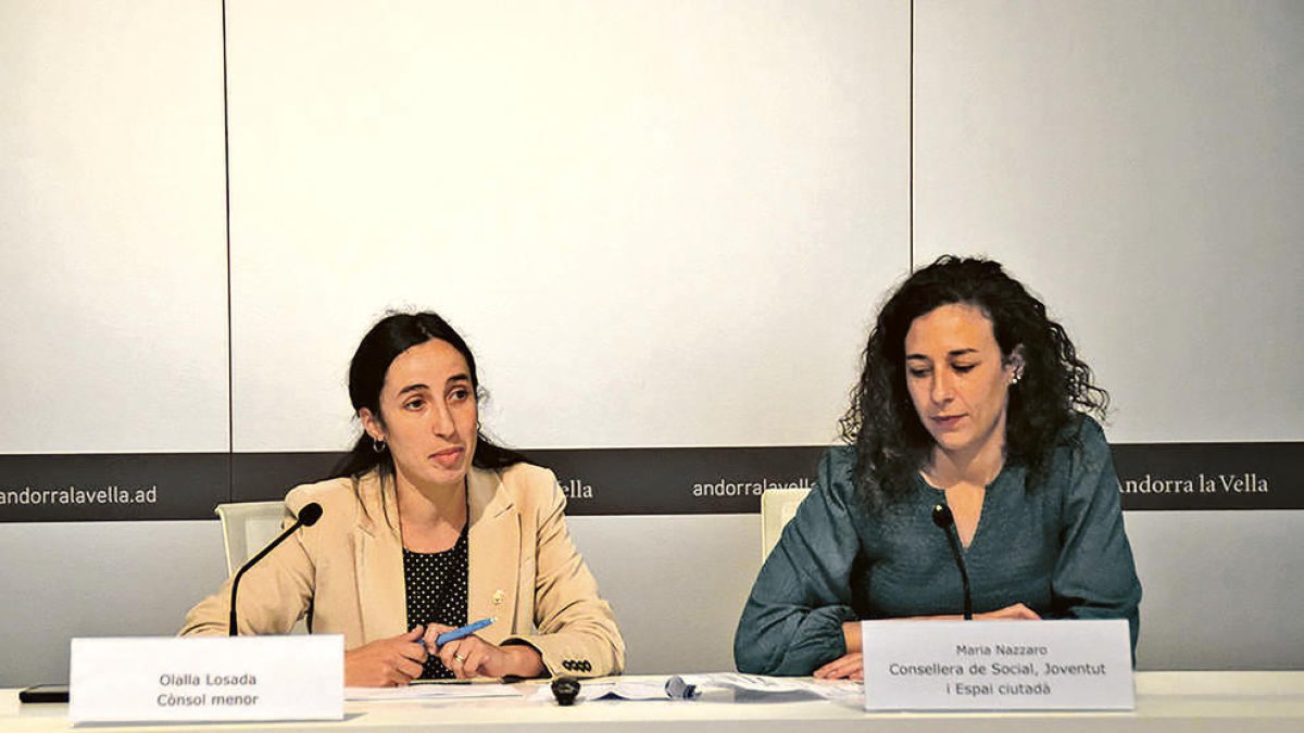 Losada i Nazzaro, ahir en roda de premsa.