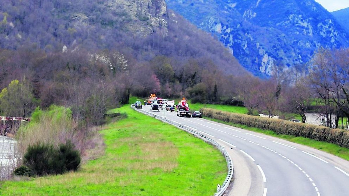 El moment de l'incident a la carretera francesa