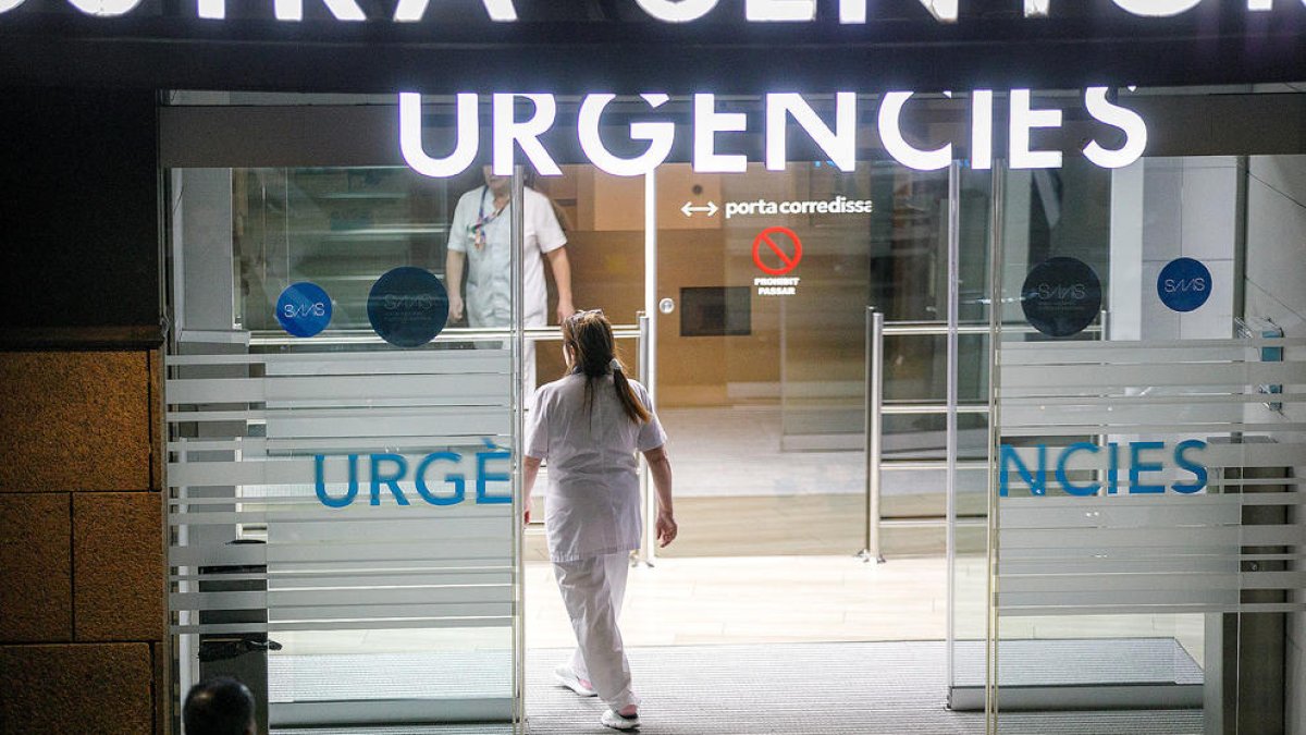 L'entrada a la sala del Servei d'Urgències.