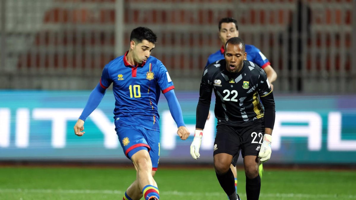 Cucu va fer el gol d'Andorra contra Sud-àfrica.