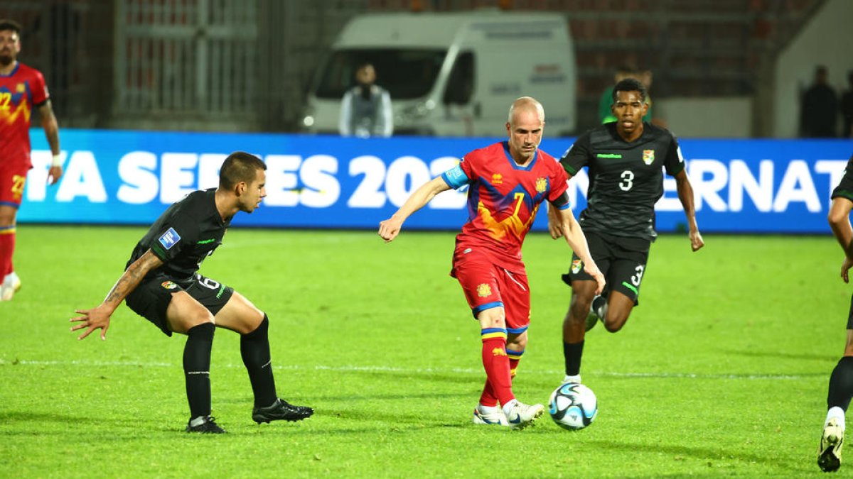 Marc Pujol, en un moment del darrer partit.