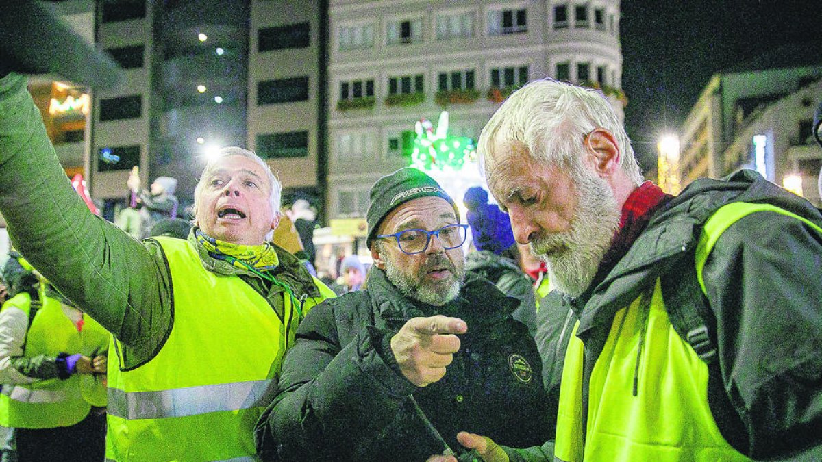 Ubach i Crespo, en una manifestació.
