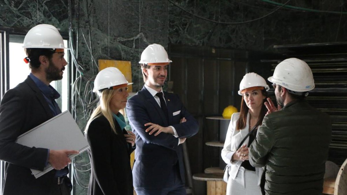 Els síndics generals durant la visita